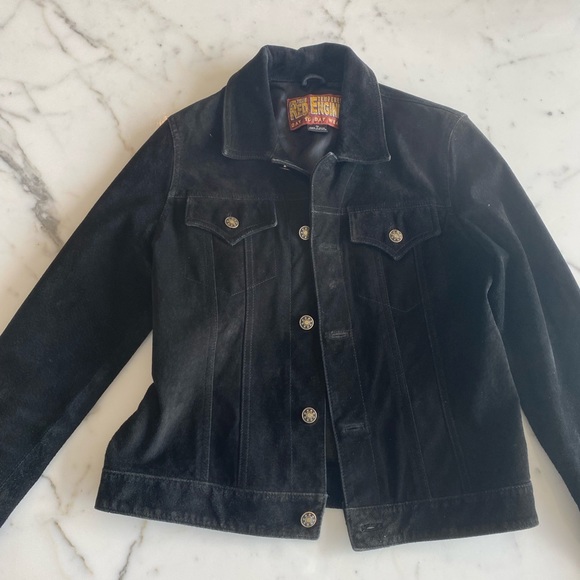Vintage Black Suede Jacket - Picture 2 of 4